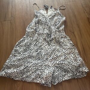 Source Unknown Black and White Spotted Dress